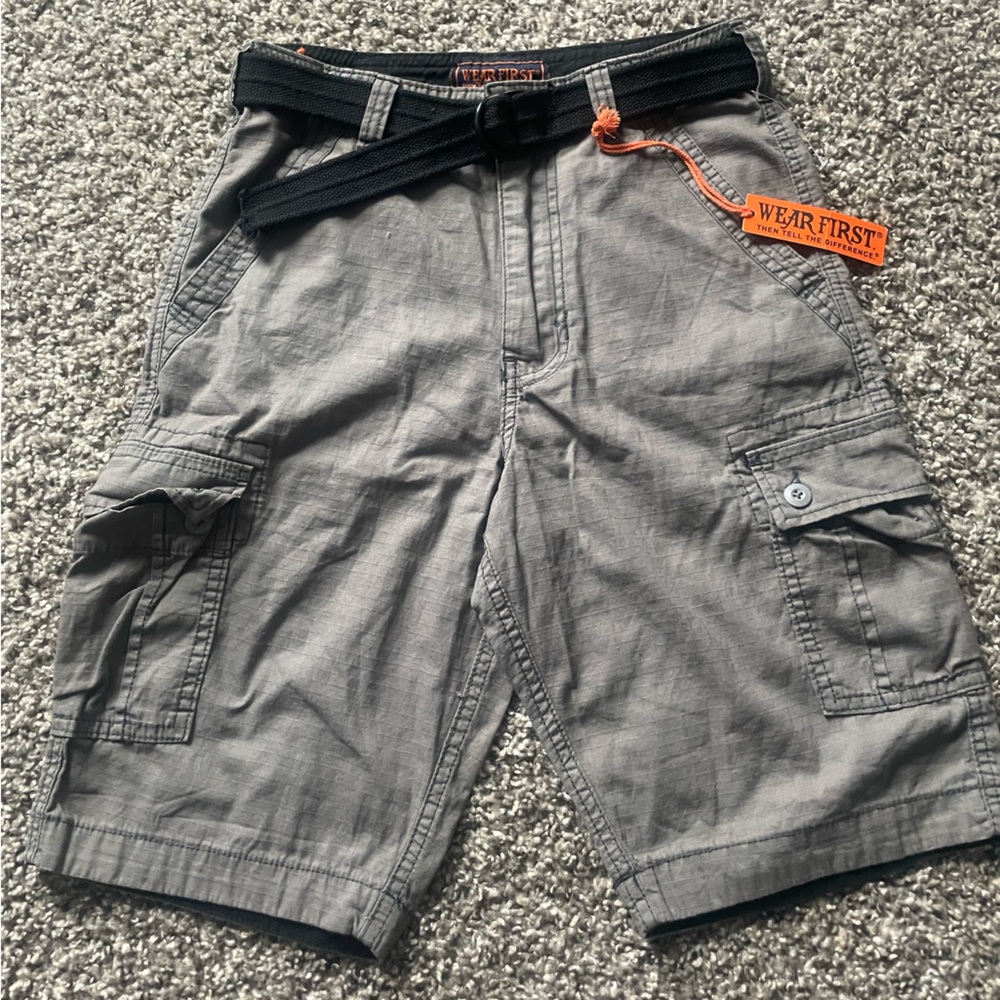 Boys gray cargo never worn size 12